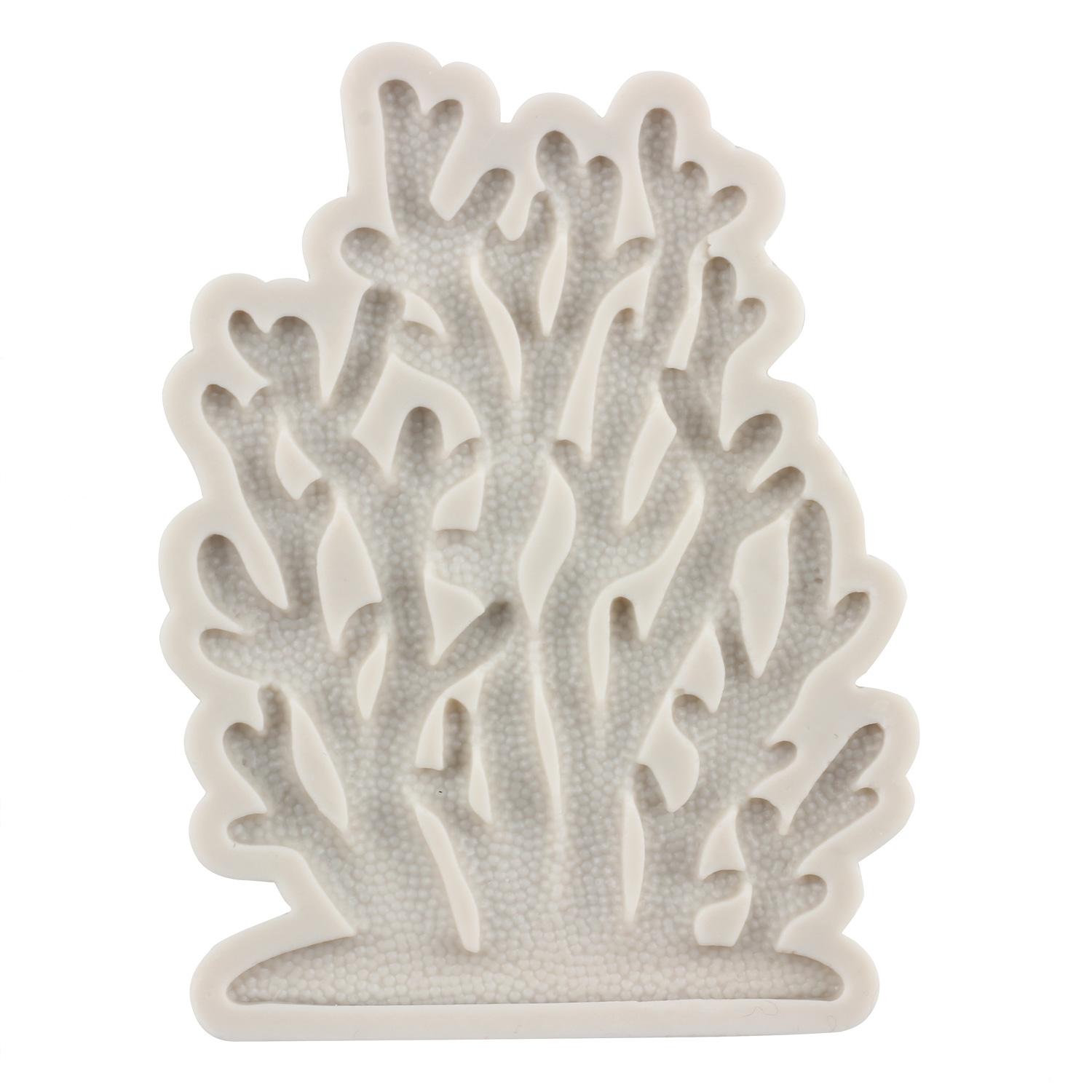 

DIY коралловые водоросли силиконовые формы помадка инструменты для украшения торта кексы конфеты смола глиняные формы для выпечки шоколада формы для мастики белый