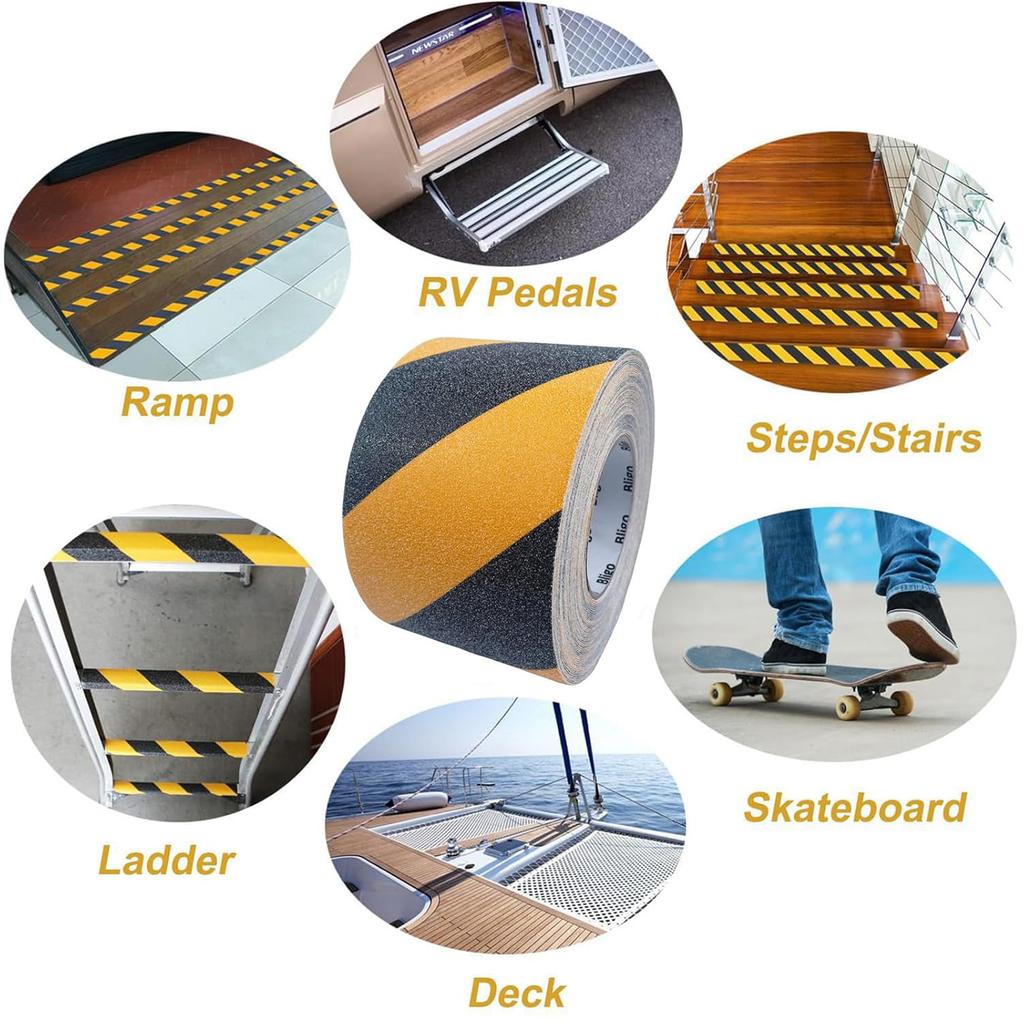 PVC Antiskid Sticker Traction Tape Strips Roll For Stair Step Floor Waterproof Safety Grip Adhesive Nonskid Treads