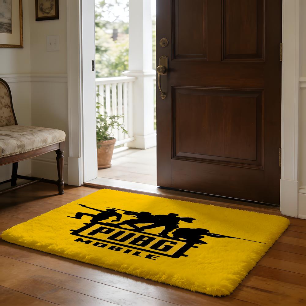 PPUBG Classic Movie Floor Mat Soft Flannel Absorbent Mat Non-Slip Rug Home Bedroom Bathroom