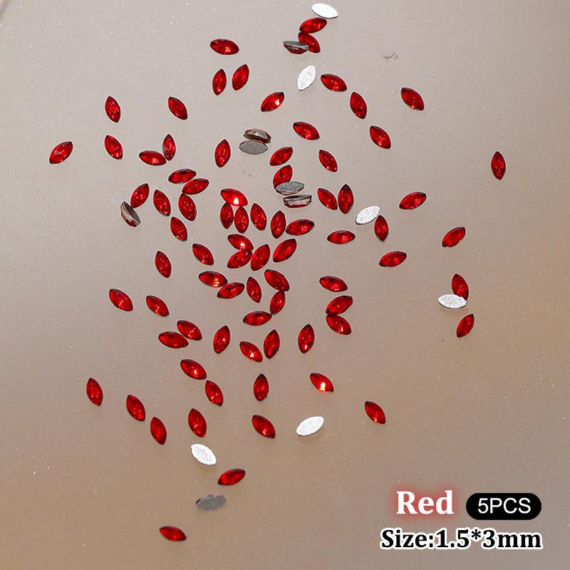 

50 Pcs Mini Flat Back Horse Eye 1.5*3Mm Nail Art Rhinestones Glass Crystals For Diy Manicure Decoration Diamond D