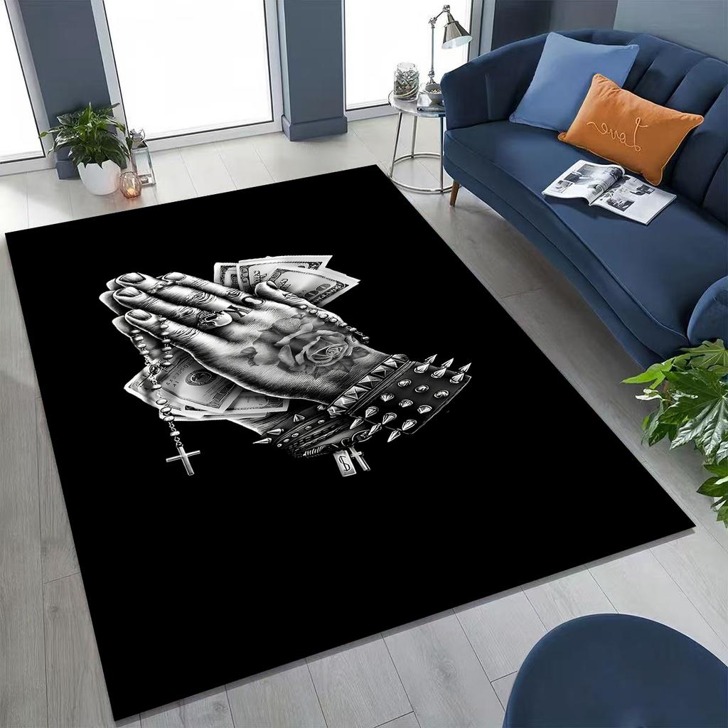 3D Personality Money USD Euro RICH Pattern Rug for Bedroom Living Room Sofa Home Doormat Decor,Large Kid Play Non-slip Floor Mat