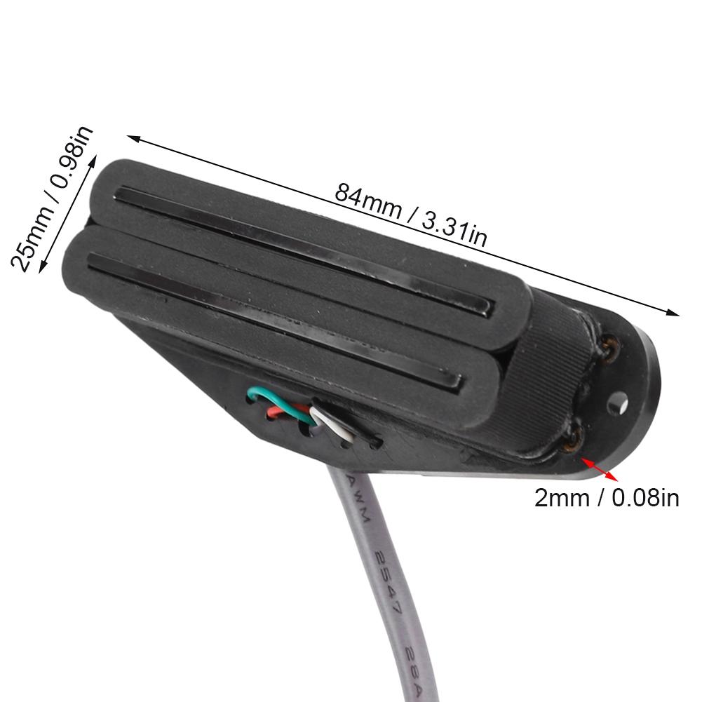 GMN07 Electric Guitar Pickup Black Double Rail 4 Core Cord Pickup for 6 String Guitar