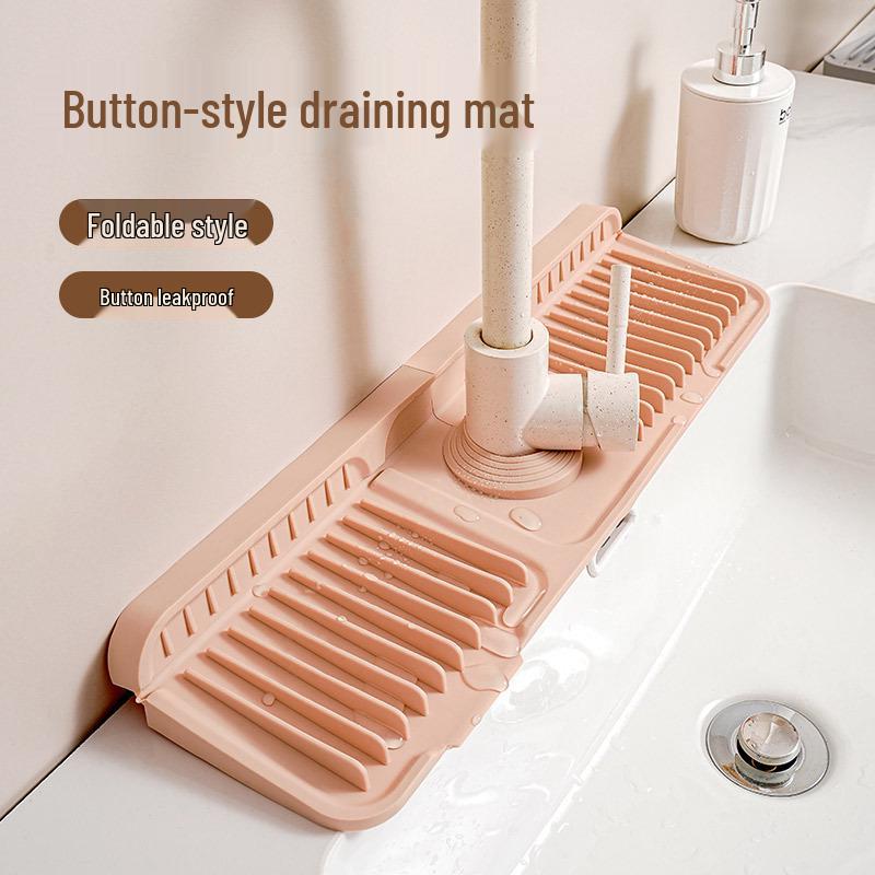 Morandi Silicone Faucet Drip Mat - Leak-Proof, Anti-Slip Kitchen Sink & Washstand Mat