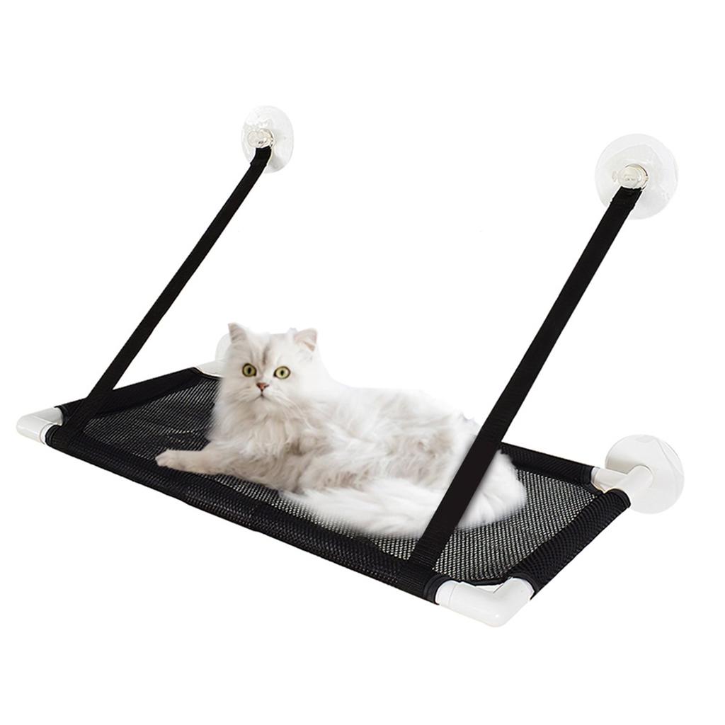 Cat Window Perch Hammock Bed Cooling Breathable Deck Window Suction Cups Seat Cat Shelves Sunbath Hammock Bed for Cat