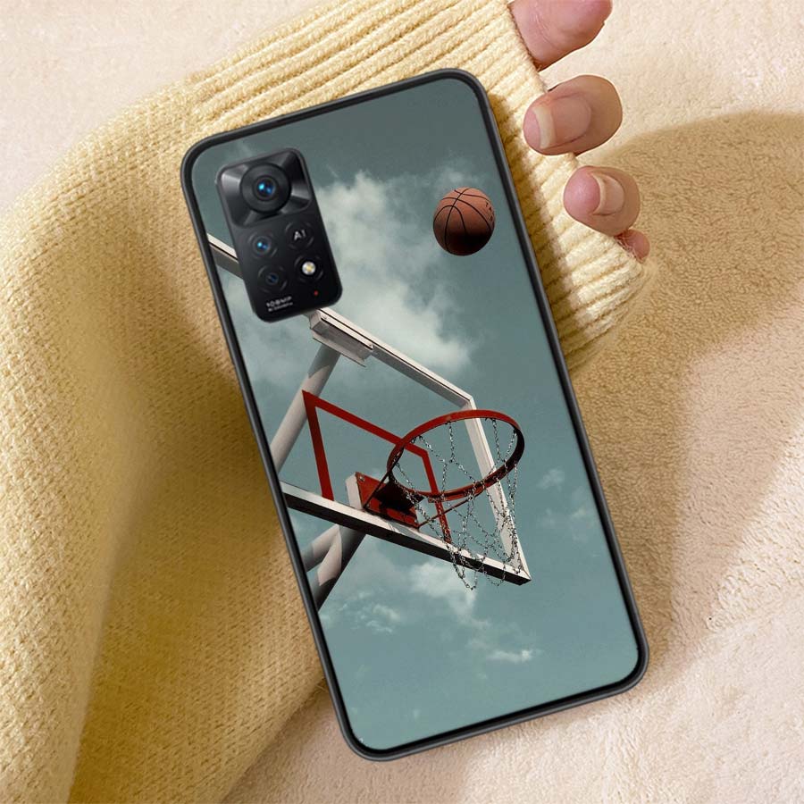 Basketball Basket Phone Case For Redmi 13C 14C Note 14 13 Pro Plus 5G Clear Capa 12 12C 10A 10C 10 9A 9C 9T 9 8 Pro Cover TPU Sh