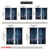 2pcs,2D Plane Printing Curtains Digital Printed Urban Window View Polyester Easy Install (without Rod) Decorations For Home for
