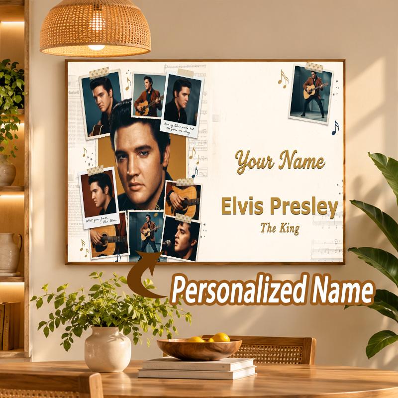 Custom Name Elvis Presley 5D Diamond Painting Personalized Full Drill Diamond Art Kit Gift