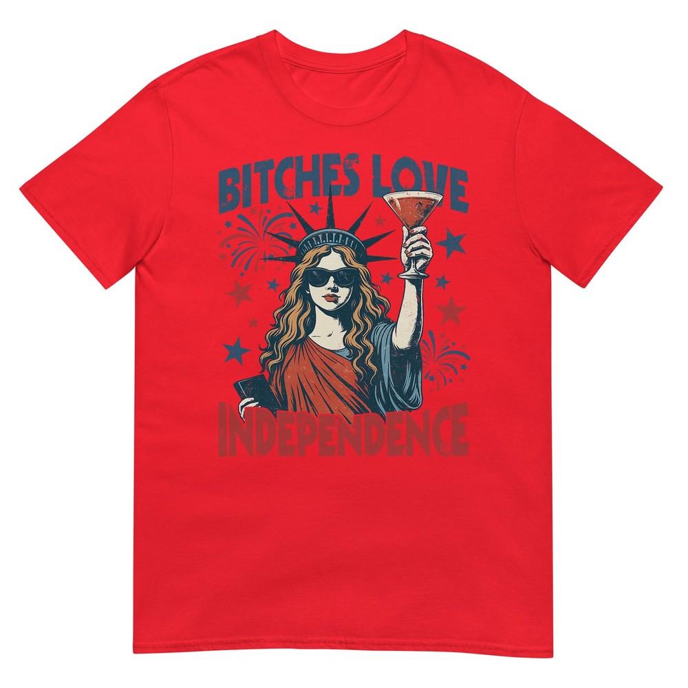 Bitches Love Freedom Funny 4th July Shirt TShirt S