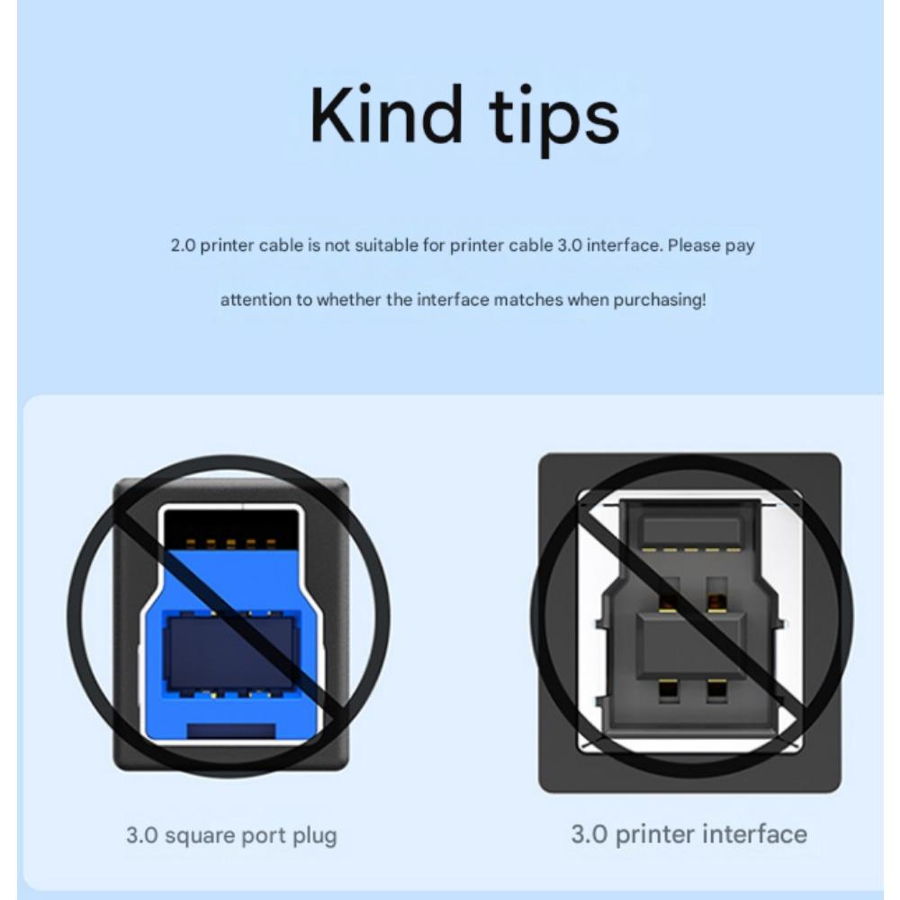 USB2.0 Printer Cable Full Copper Square Port Printer Data Cable Computer Connection Cable USB Printer Cable
