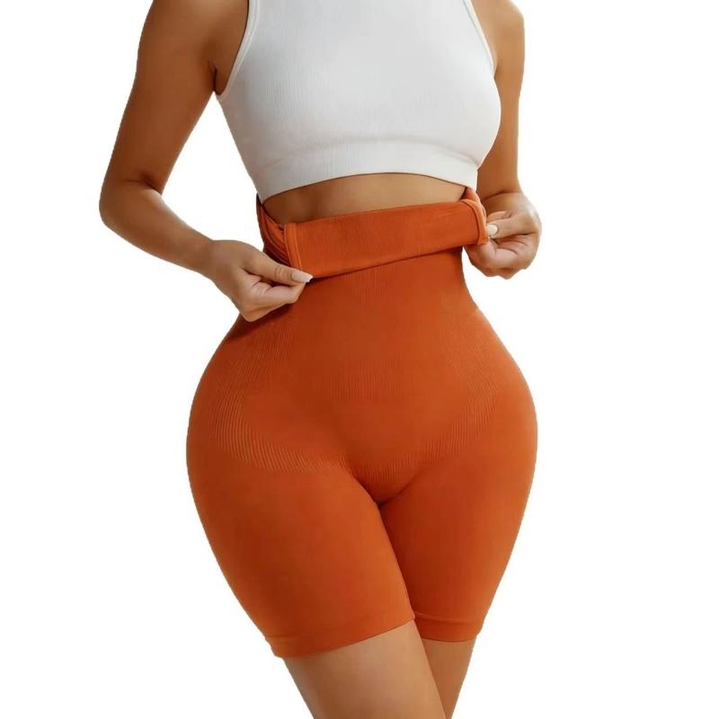 Women's High Waist Flat Angle Shaper Pants Postpartum Buttocks Lifting Body Shaping Pants Slim Shorts Waist Trainer