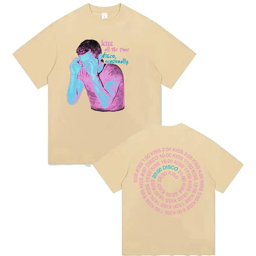 Unisex Women Vintage High Quality Fashion Oversized Cotton T-shirt Kiss All The Time Disco Occasional Album 2026 Fans Gift T Shirt