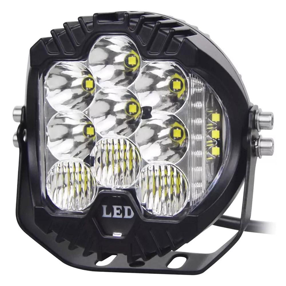 5 Inch Round Spotlight Car Front Bumper Lamp IP67 Waterproof Aluminum Shell LED Floodlight