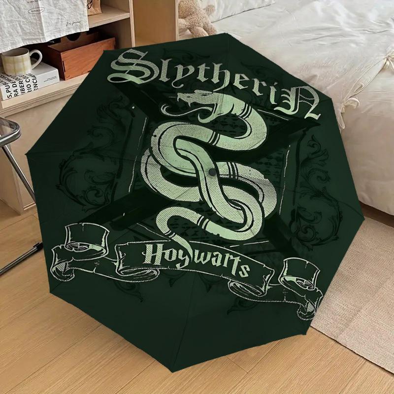 1PC Warner Slytherin Hogwarts Umbrella-8-Rib Reinforced, Automatic Open, Lightweight & Durable-A45
