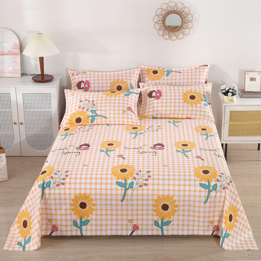 Simple Bed Sheet Double Single Skin-friendly Four Seasons Universal Dormitory Comfortable Skin-friendly Bed Sheet