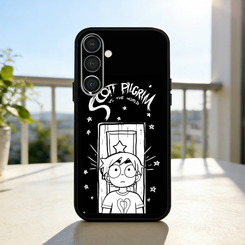 S-Scott Pilgrim Anime Phone Case For Samsung A73,A21s,A22,A31,A32,A52,A53,A71,A80,Soft Black Shell