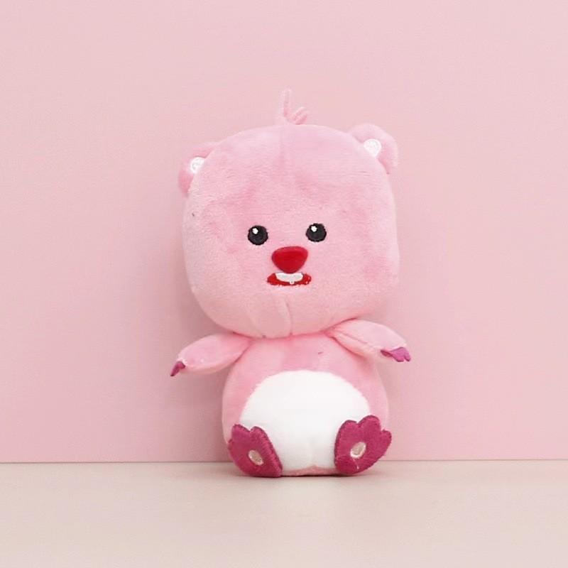 Adorable Beaver Plush Toy Loopy Soft And Short Plush Keychain 14cm Diy Hair Clip