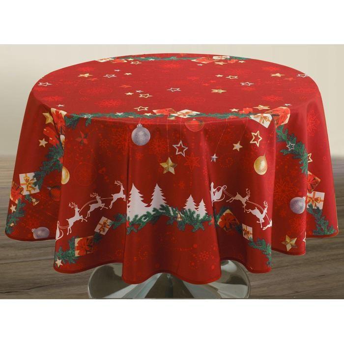 Nappe anti-taches noël rouge
