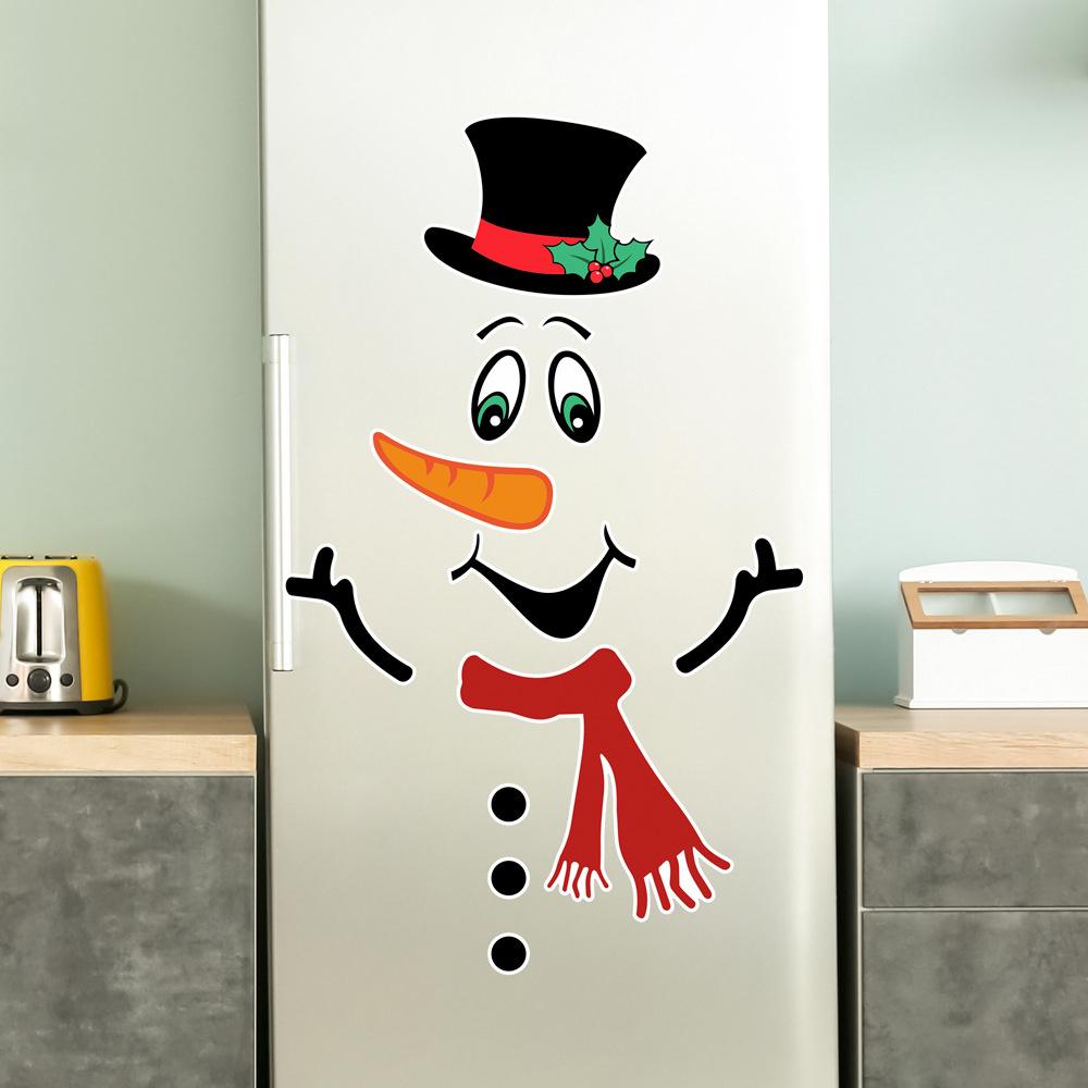 NEW Christmas Snowman Magnetic Fridge Stickers Merry Christmas Decoration