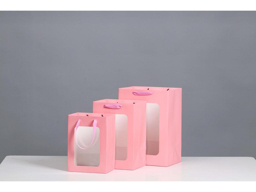 Transparent Gift Bag with Window for Teacher's Day - Ideal for Flowers & Souvenirs Packaging