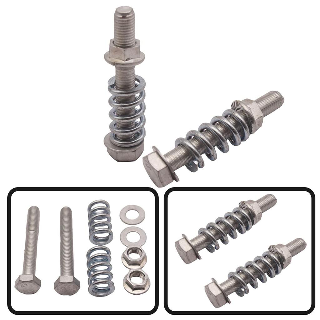 MERIGLARE 2pcs/pcs M10x1.5 Exhaust Bolt and Spring Kit, Durable Material High Reliability