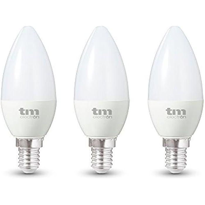 Lampe LED - TM ELECTRON - TMLAL047X3 - E14 - 6 W - Blanc Chaud - 30000 Heures De Vie