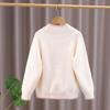 2025 Girls' Stylish Butterfly Knit Sweater - Warm Woolen Autumn/Winter Knitwear for Medium/Large Children