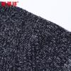 Hengyuanxiang Men's 100% Wool Thick Jacquard Mock Neck Sweater