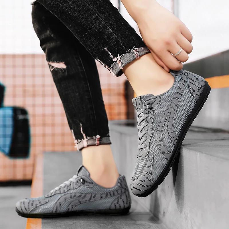 Модная мужская повседневная обувь Сетчатая дышащая Удобная Легкая Обувь без каблука — фото 7