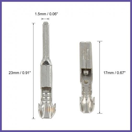 50 Set 15mm Universal Car Electrical Wire Connector Male Female Terminal