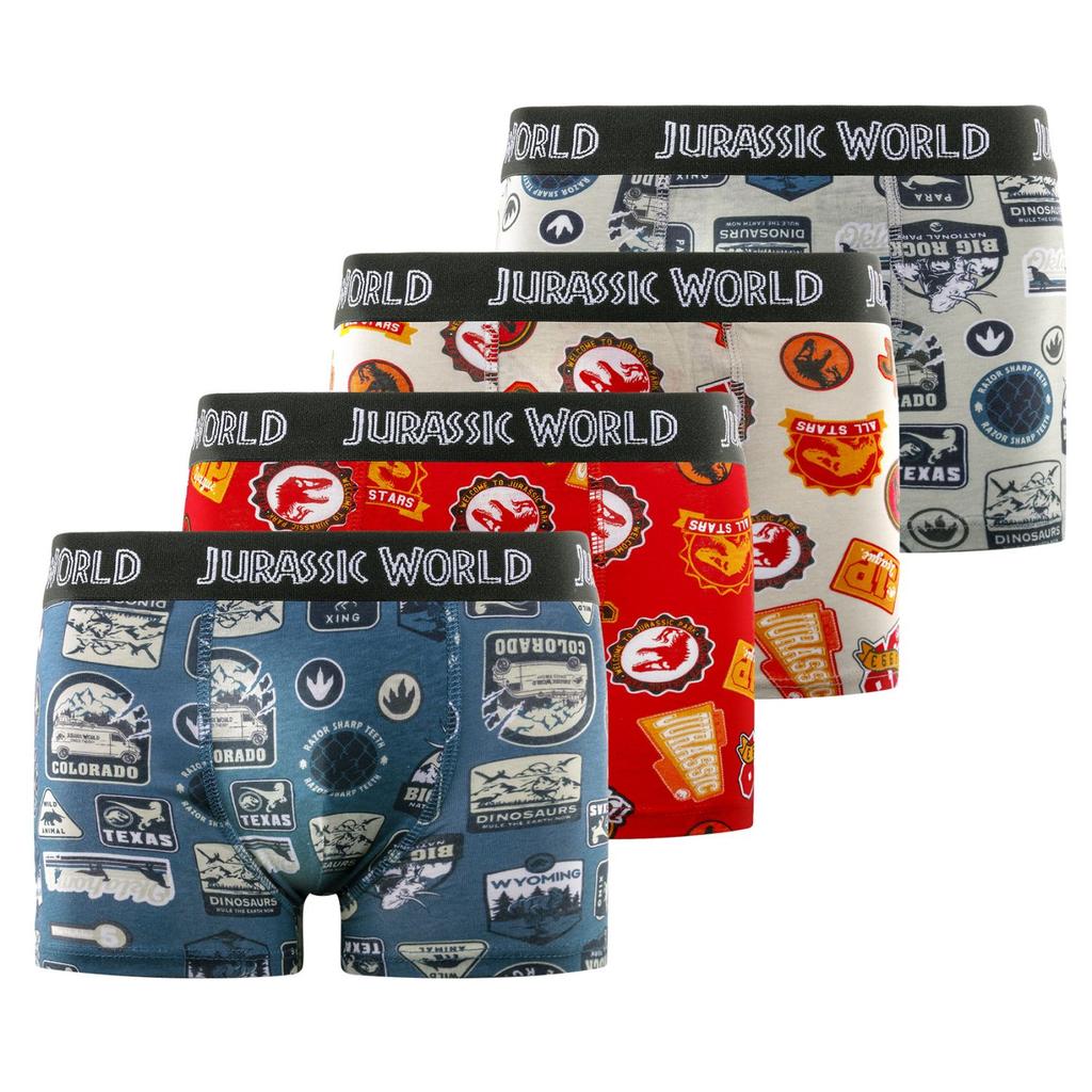 Set mit 4 Jurassic Kinderboxershorts