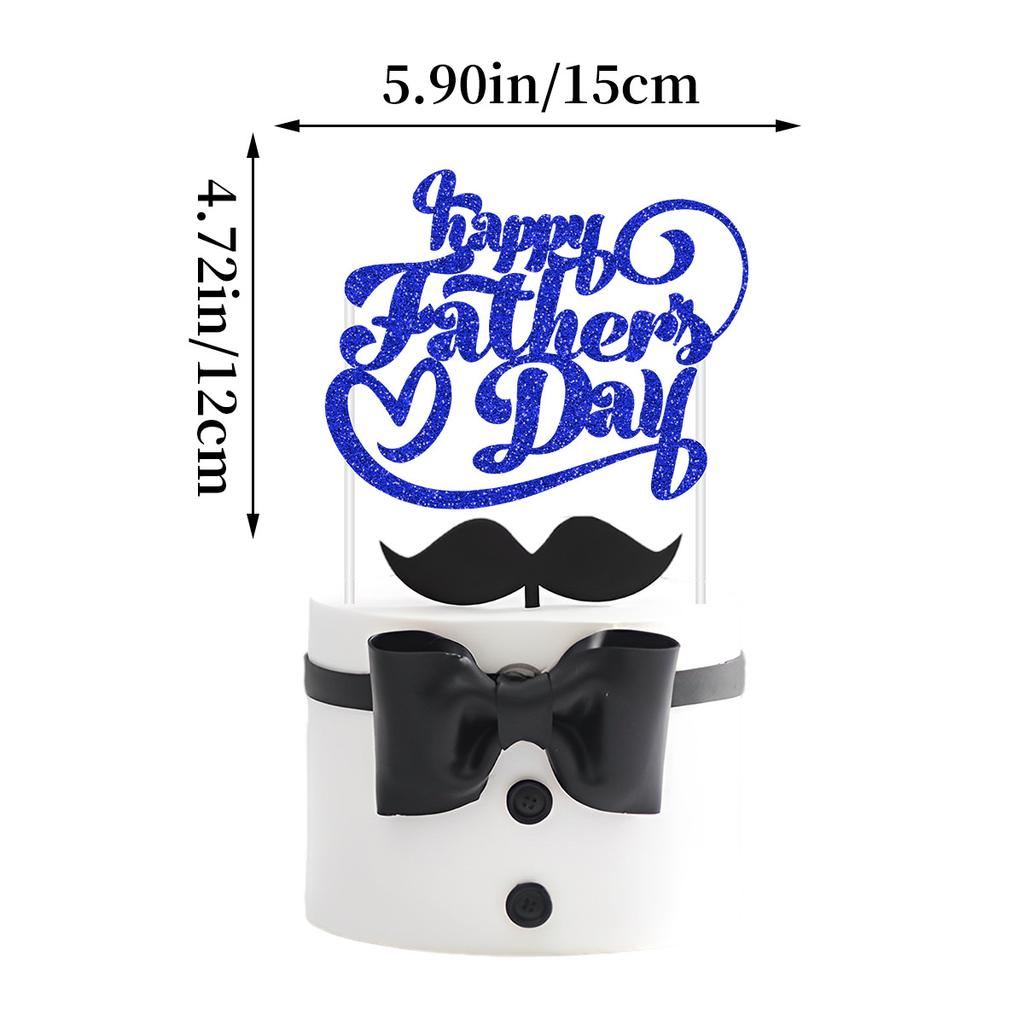 Father'S Day Cake Decoration Birthday Plug Pipe Sunglasses Shape Cake Plug Customization