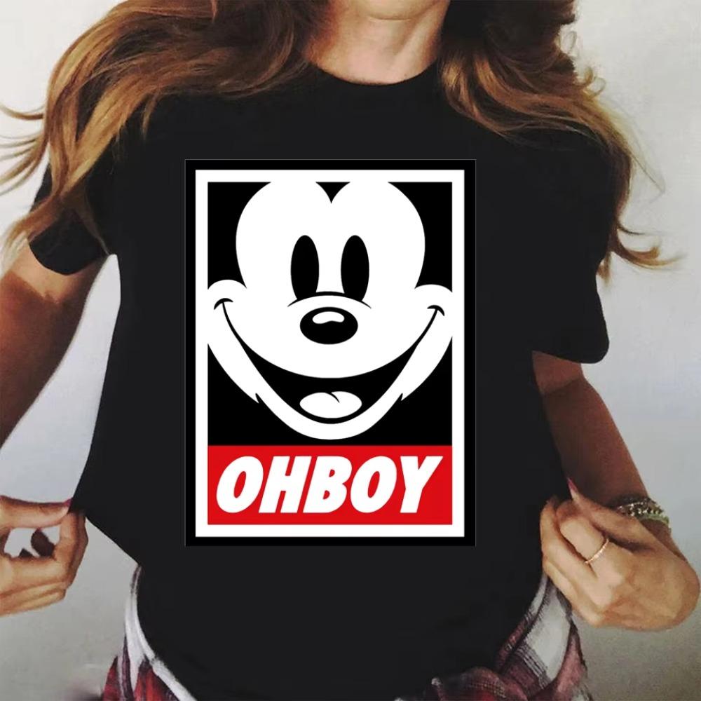 2026 New Disney Mickey Mouse TShirt Cute Harajuku Ullzang Cotton TShirt Printed TShirt Fashion Top Family ParentChild Top