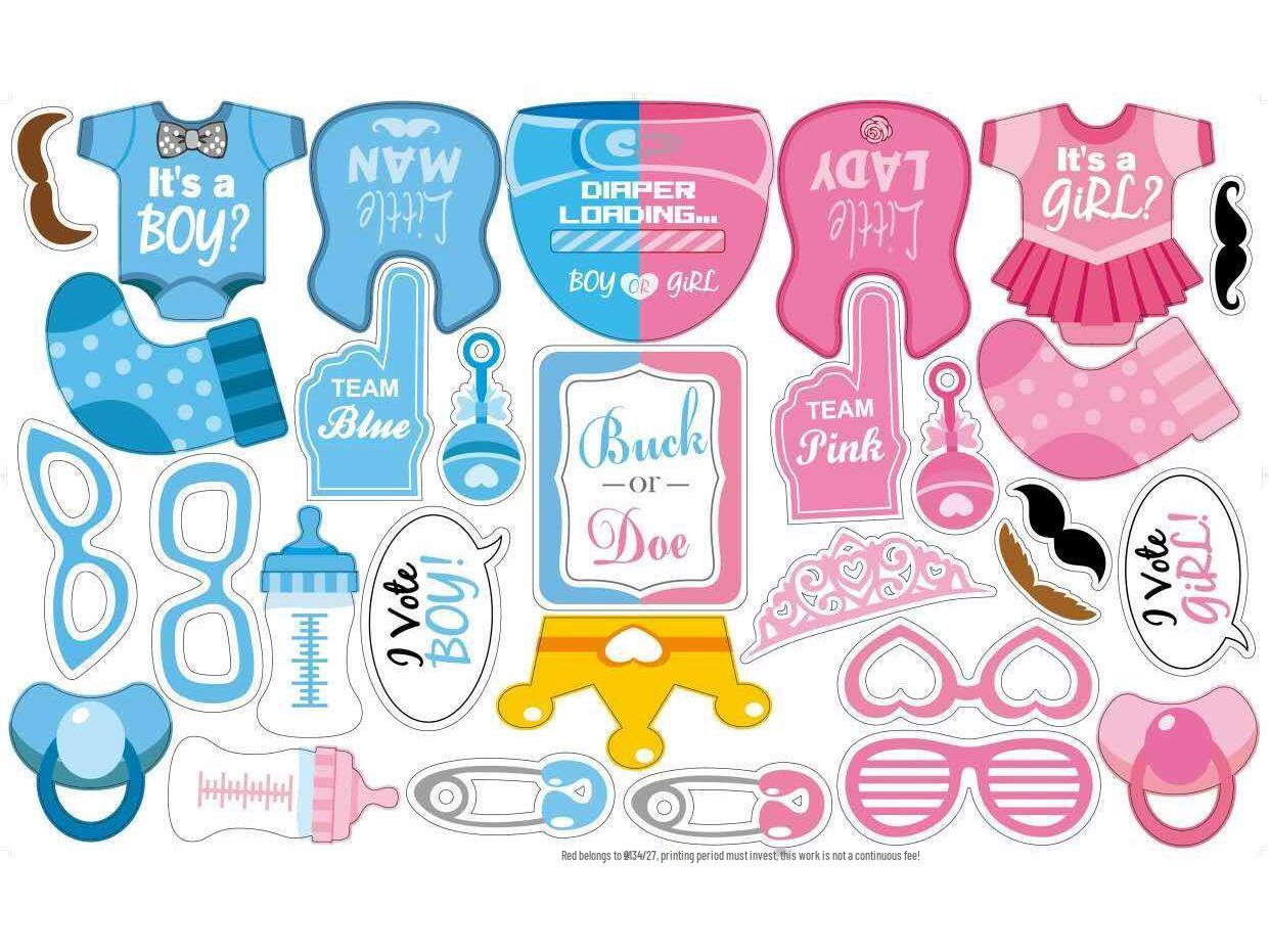 

Реквизит для фотосессии на вечеринке по определению пола: Набор детских усов