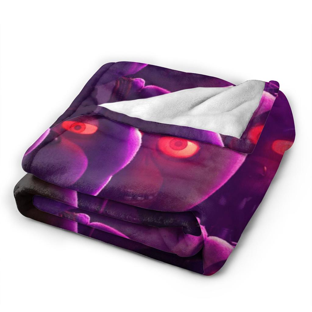 FNAFs Plush Blanket Students  Flannel Bedding Throws For Living Room Super Soft Custom DIY Quality Bedspread Gift Idea