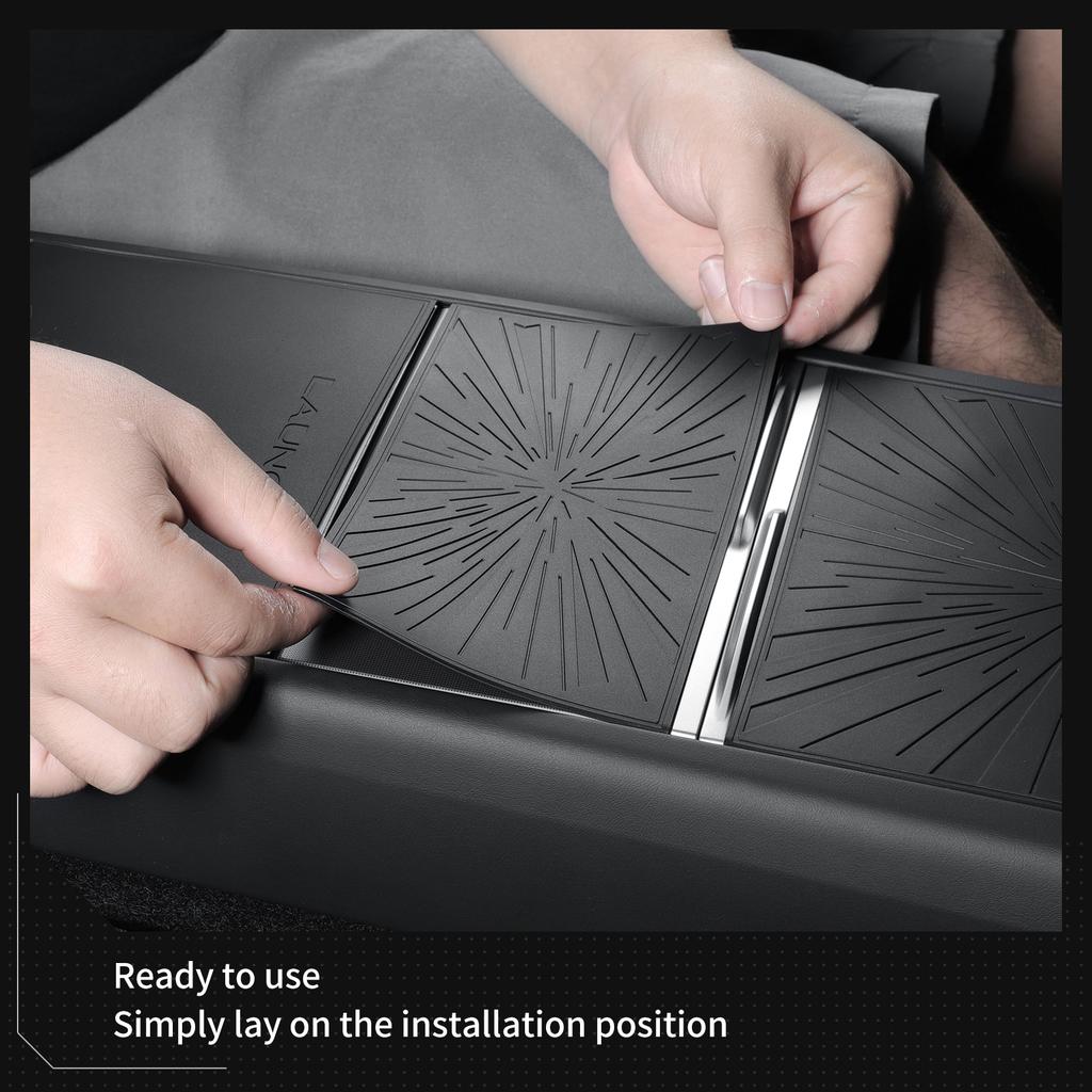 Für Tesla Model Y Juniper 2025 2026 Model 3 Highland 2025 2025 Mittelkonsolenabdeckung Anti-Rutsch-Matte Auto-Innenzubehör