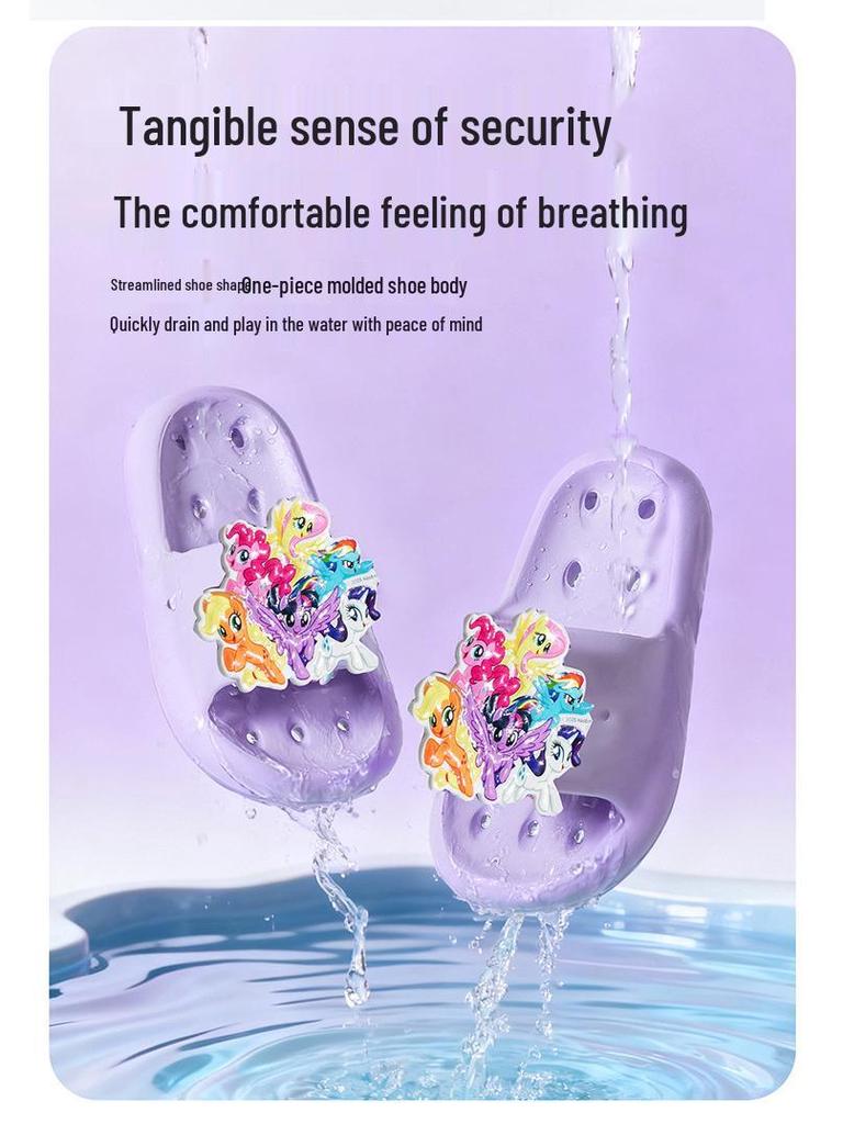 My Little Pony Girls' Summer Flip-Flops: Non-Slip, Outdoor & Bathroom Sandals