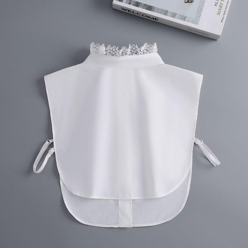 Lace Floral Stand Shirt Detachable Collar for Womens Fake Collar False Blouse Neckwear Vintage Lace Lapel Neck  Accessories