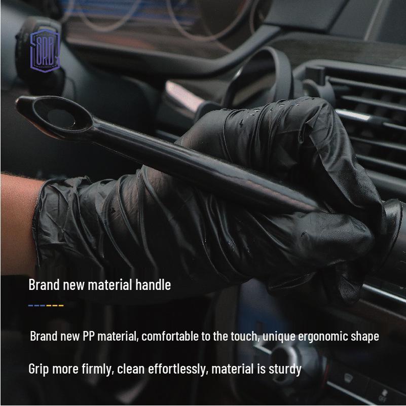 Car Detailing Nylon Brush for Wheels, Tires, Interior, and Emblems