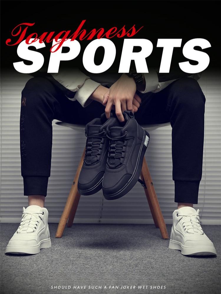 Zapatos de Moda para Hombre Zapatillas de Plataforma de Caña Alta Duraderas Antideslizantes para Adolescentes Calzado Versátil Deportivo/Casual a la Moda Diseño para Aumentar la Altura