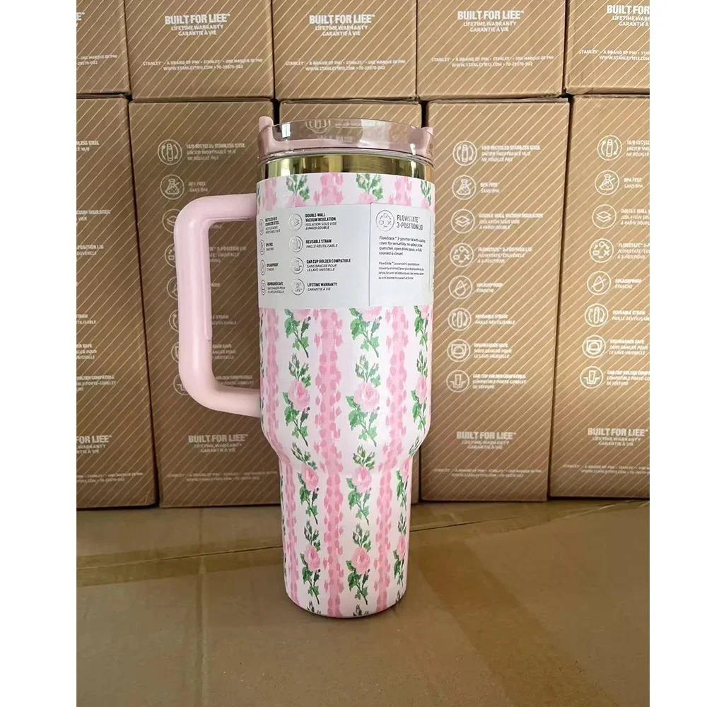 2025 Large Capacity 40Oz Stainless Steel Vacuum Flask - Insulated Tumbler Cup with Lids and Straws, Perfect for Travel