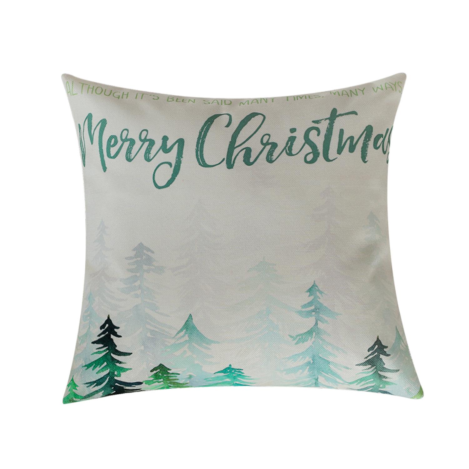 

Рождественская наволочка Подушка для дивана Подушка Поясничная подушка Эркер Спинка Рождественское украшение Праздничный подарок 45 * 45Cm [Pillowcase only]