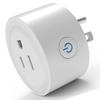 WiFi Smart Power Plug with Voice Control, Remote Timing, 3-Prong US Standard Plug,   Protector, PC+Flame Retardant ABS, for Home and  