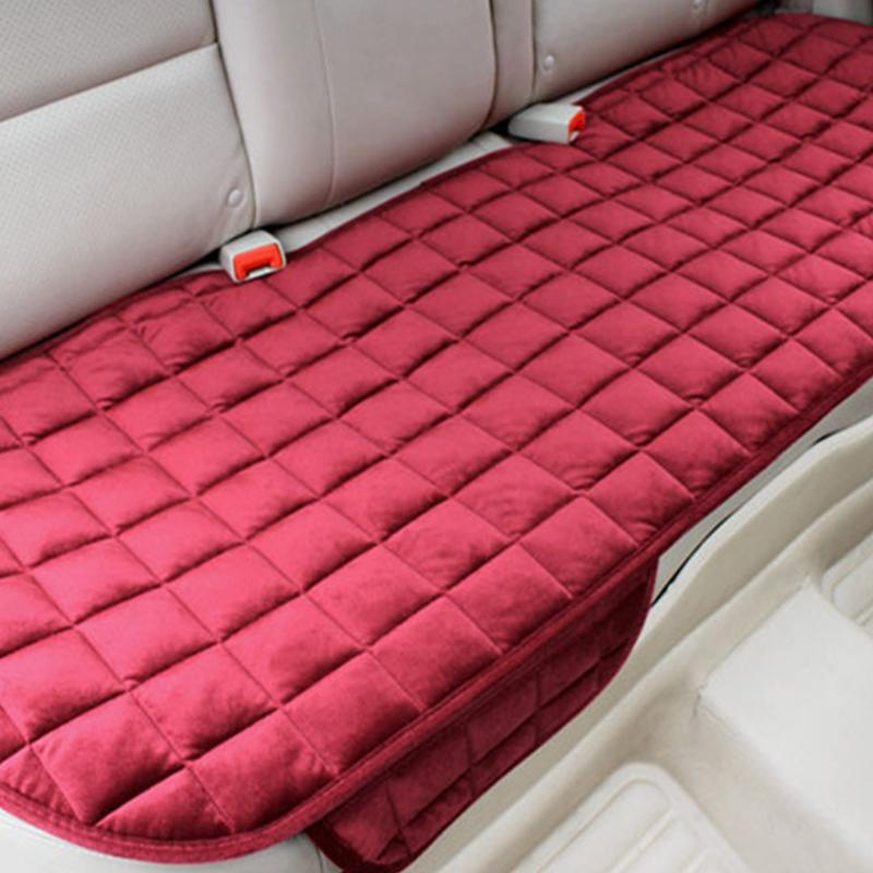 

Бархатная подушка, чехол на сиденье автомобиля, спереди и сзади, Нескользящий зимний автозащитный коврик, сохраняет тепло, универсальный, подходит для грузовика, внедорожника, фургона 133*49cm красный