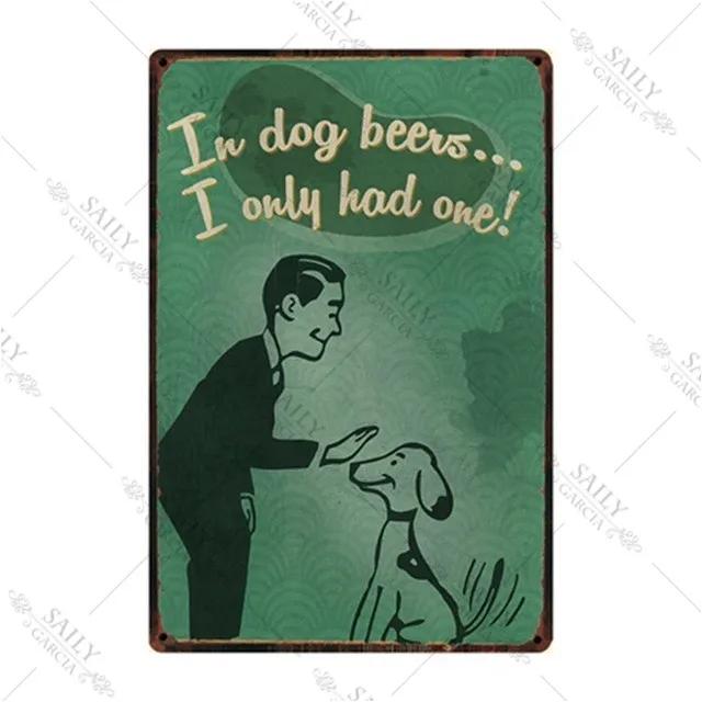 Dog Rules Metal Print Plates Lovely Bulldog Boxer Beagle Great Dane Metal Tin Sign Poster Vintage Pub Bar Sign Man Cave Plaques