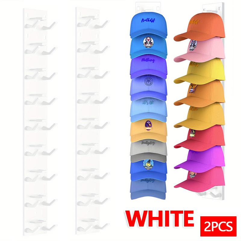 2026 New Baseball Cap Rack Wall Mounted Hat Organizer Storage Hanger for Door Closet Multifunctional Cap Holder Display Cup Holders 5