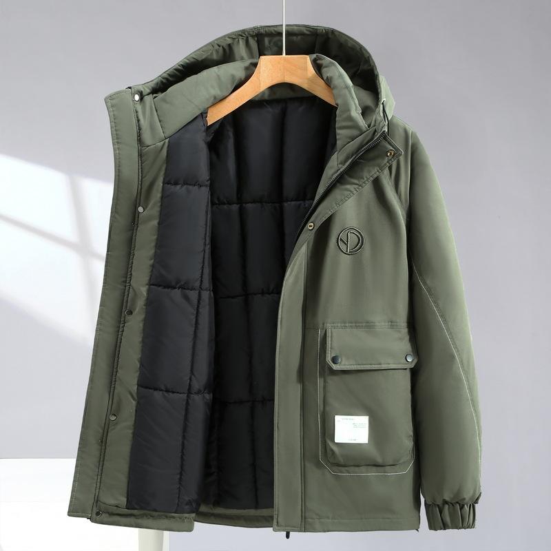 

Нове зимове чоловіче пальто з бавовняною підкладкою Thickened Plus Large Men Модний модний чоловічий одяг великих розмірів Зимове модне пальто з бавовняною підкладкою 9XL