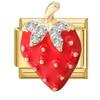 New Gold Color Heart Bow Rabbit Ears Pearl Italian Charm Links Fit 9mm Stainless Steel Bracelet Women Men DIY Making Jewelry