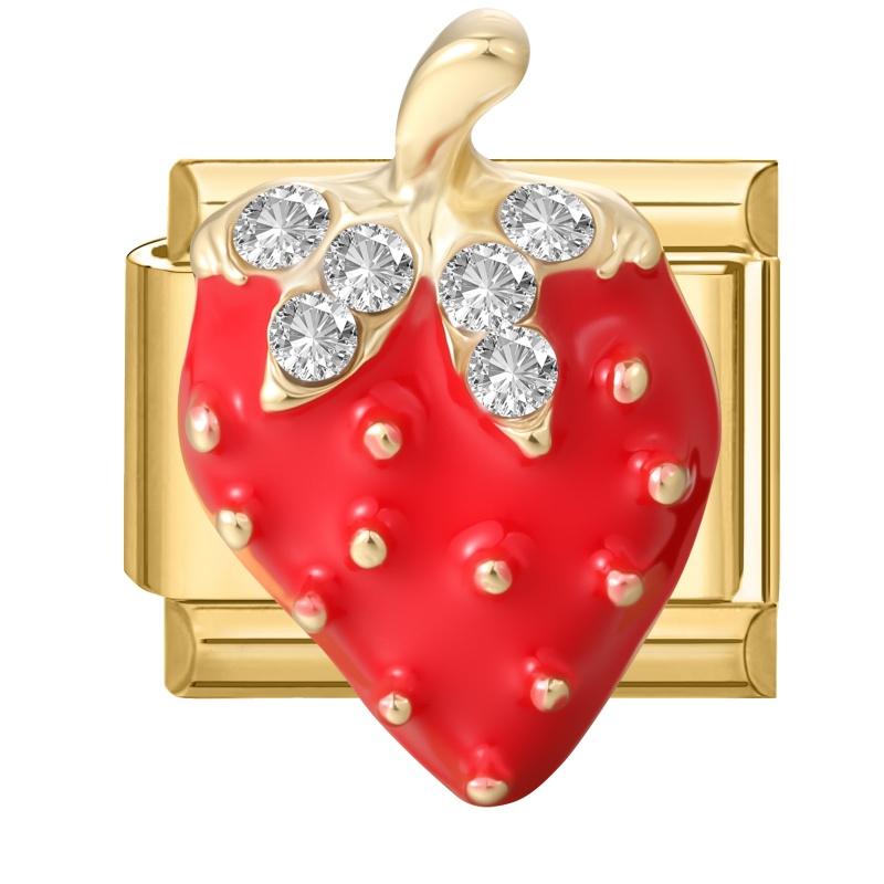 New Gold Color Heart Bow Rabbit Ears Pearl Italian Charm Links Fit 9mm Stainless Steel Bracelet Women Men DIY Making Jewelry