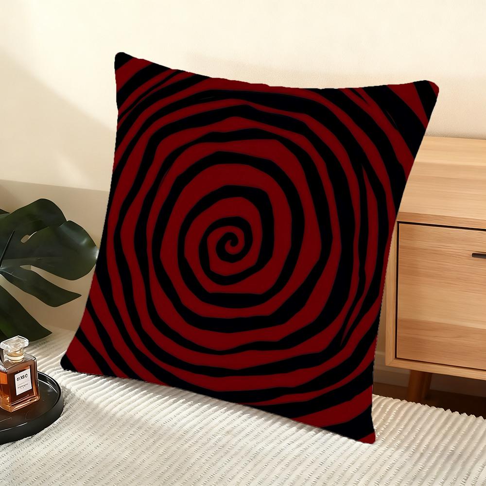 Hallucinatory Vortex Cushion Cover Soft Short Plush Pillow Cover Smooth Cozy Texture Aesthetic Cushion Case Home Decor