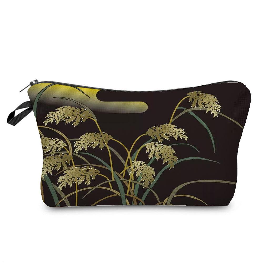 Women Flower Print Cosmetic Bag Toiletries Organize Travel Storage Case 6764